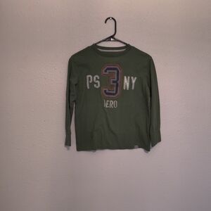 Kids Long Sleeve Green Tee